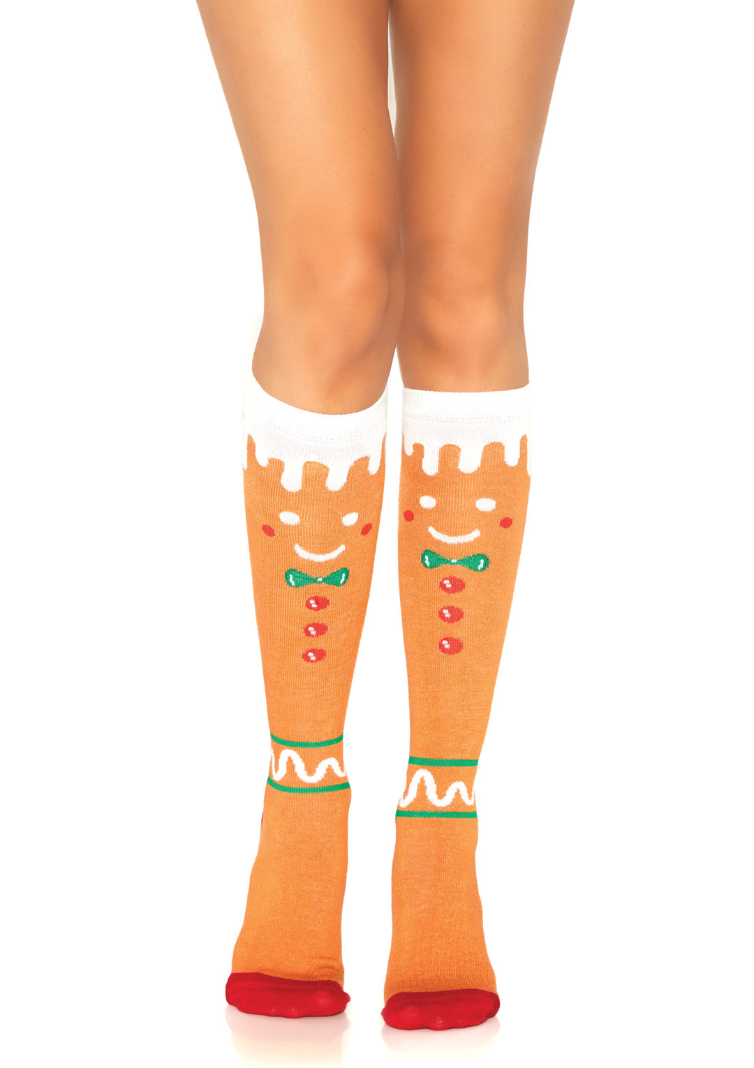 Leg Avenue Gingerbread Man Knee High Socks 5611