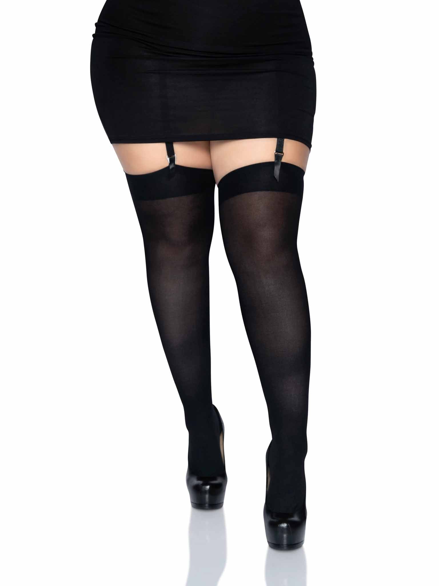 Leg Avenue Plus Size Nylon Over The Knee Stockings 6672Q