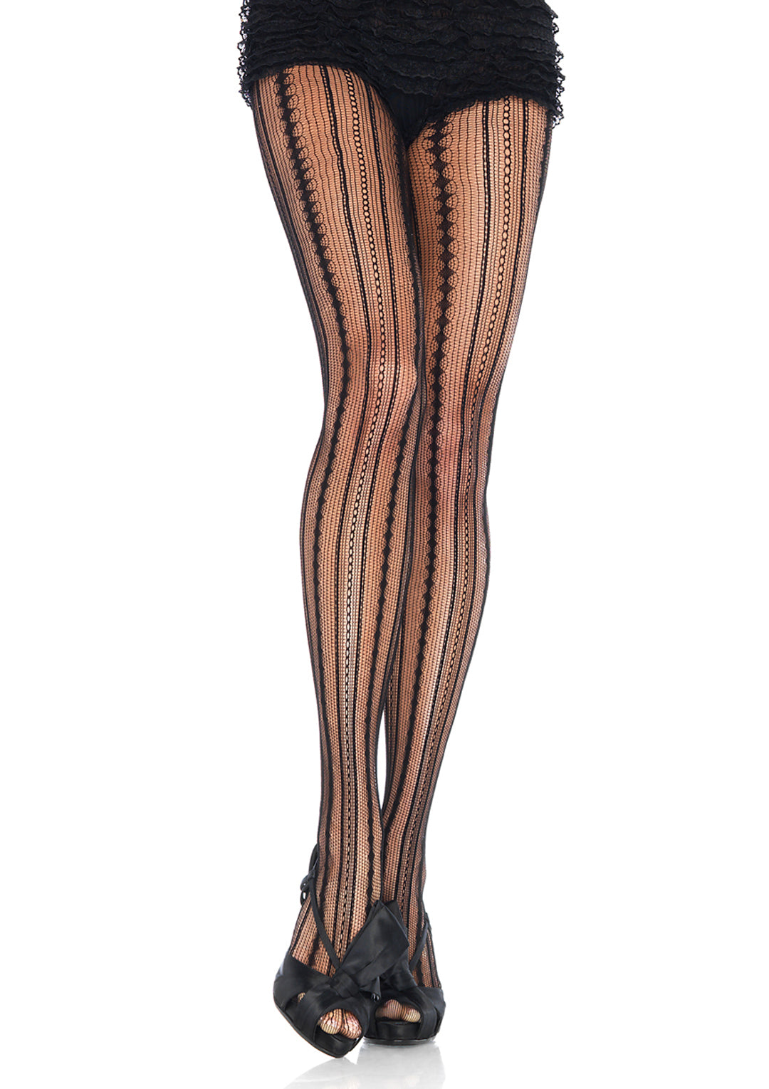 Leg Avenue Vintage Pinstripe Net Pantyhose 9649