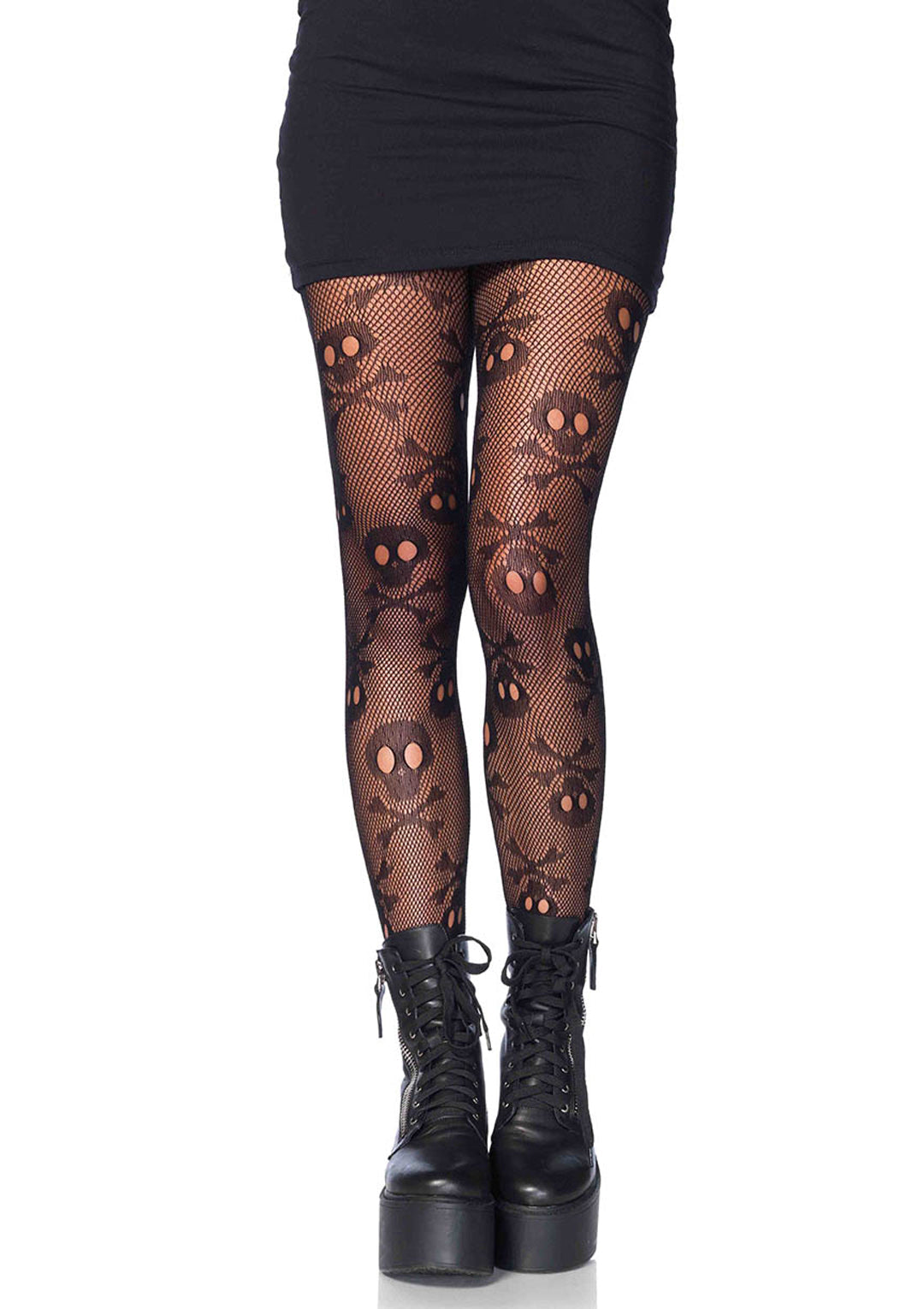 Leg Avenue Pirate Booty Skull Net Pantyhose 9986