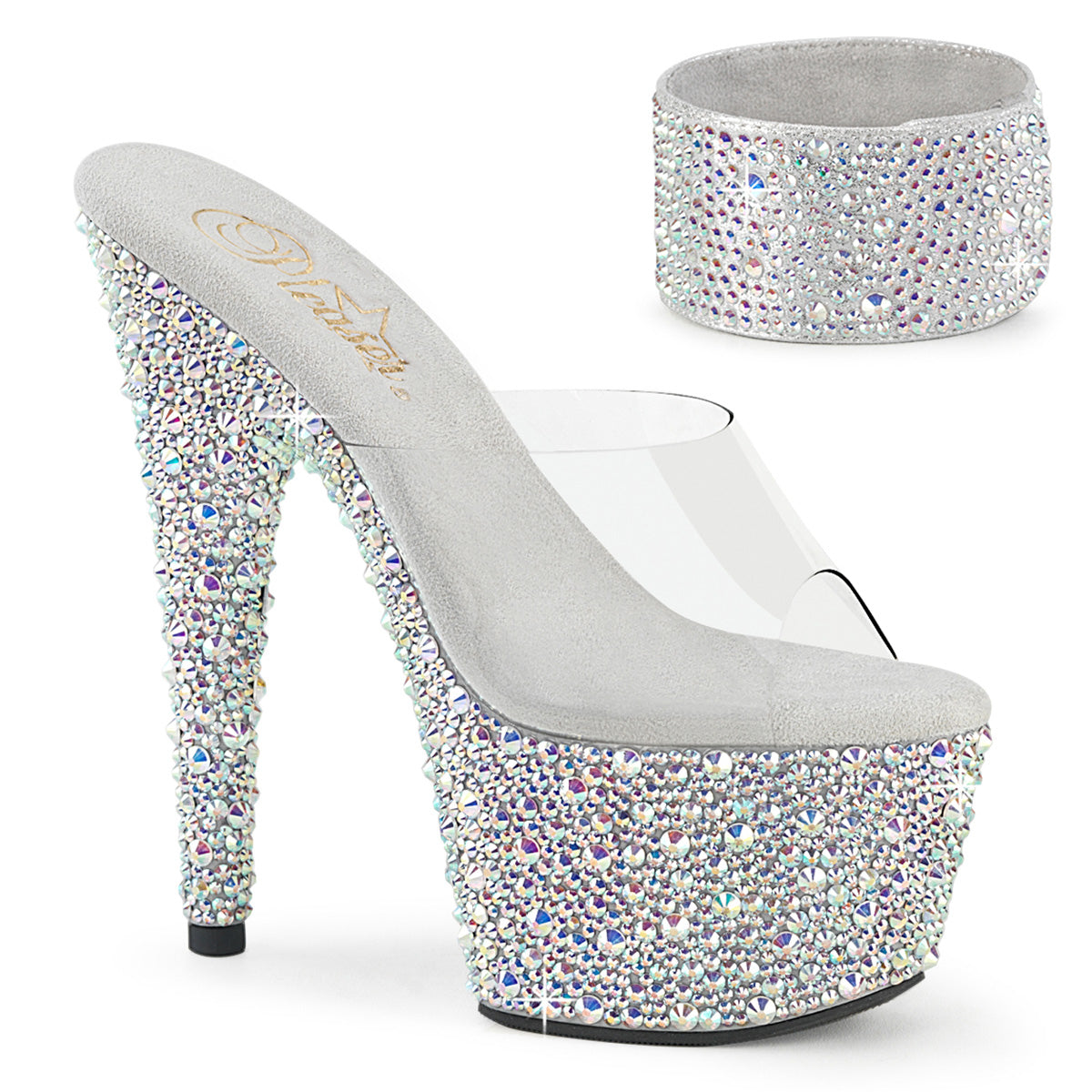 Pleaser Bejeweled 712MS Exotic Dancer Shoe W Ankle Cuff SinCity Playwear pleaser-bejeweled-712ms-exotic-dancer-shoe-w-ankle-cuff-sincity-playwear