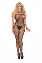 Elegant Moments Rose Lace Bodystocking  Plus Size EM1610QB