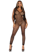 Leg Avenue  Lattice Net Cut-Out Footless Bodystocking  89277