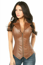 Daisy Faux Leather Steel Boned Corset