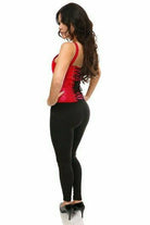 Daisy Red Satin Steel Boned Corset w/Straps TD-1724 - Sincity Playwear