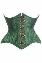 Daisy Double Steel Boned Green Brocade Curvy Underbust Corset