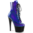 Pleaser Adore-1020SHG Lace-Up Front Ankle Boot