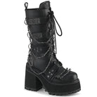 Demonia Assault-117 Cleated Platform Lace-Up Front Mid-Calf Boot