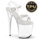 Pleaser Flamingo-808PREM-STN Platform Ankle Strap Sandal