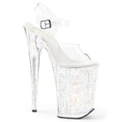 Pleaser Infinity-908MG Glittery Ankle Strap Sandal