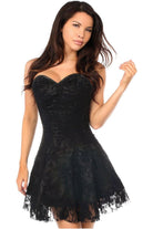 Lavish Black Lace Corset Dress - Daisy Corsets