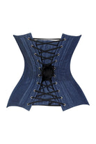 Lavish Dark Denim Overbust Corset Top - Daisy Corsets