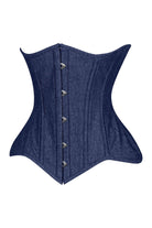 Lavish Dark Denim Underbust Waist Cincher Corset Top - Daisy Corsets