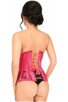 Lavish Fuchsia Sheer Lace Underwire Open Cup Underbust Corset - Daisy Corsets