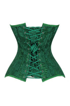 Lavish Green Lace Overbust Corset Sweetheart Neckline Busk Closure - Daisy Corsets