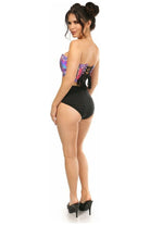 Lavish Lavender Holo Lace - Up Bustier Top - Daisy Corsets