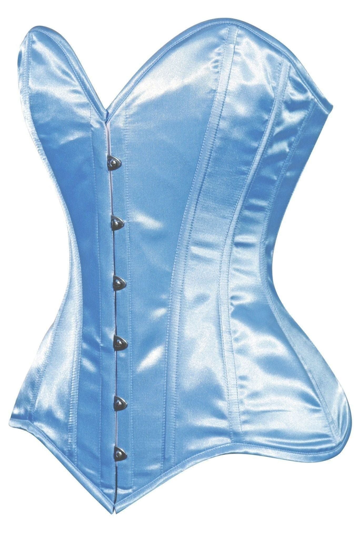 Ceinture Cincher Daisy Corsets Lavish - Dentelle Bleu Clair, Taille Femme