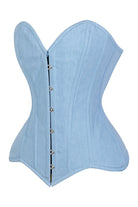 Lavish Lt Denim Overbust Corset Top - Daisy Corsets