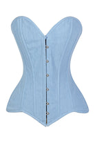 Lavish Lt Denim Overbust Corset Top - Daisy Corsets