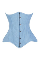 Lavish Lt Denim Underbust Waist Cincher Corset Top - Daisy Corsets