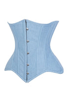 Lavish Lt Denim Underbust Waist Cincher Corset Top - Daisy Corsets
