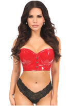 Lavish Red Patent PVC Underwire Short Bustier - Daisy Corsets