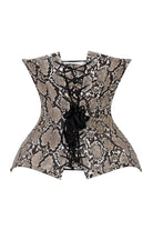 Lavish Snake Skin Print Overbust Corset Sweetheart Neckline Busk Closure - Daisy Corsets