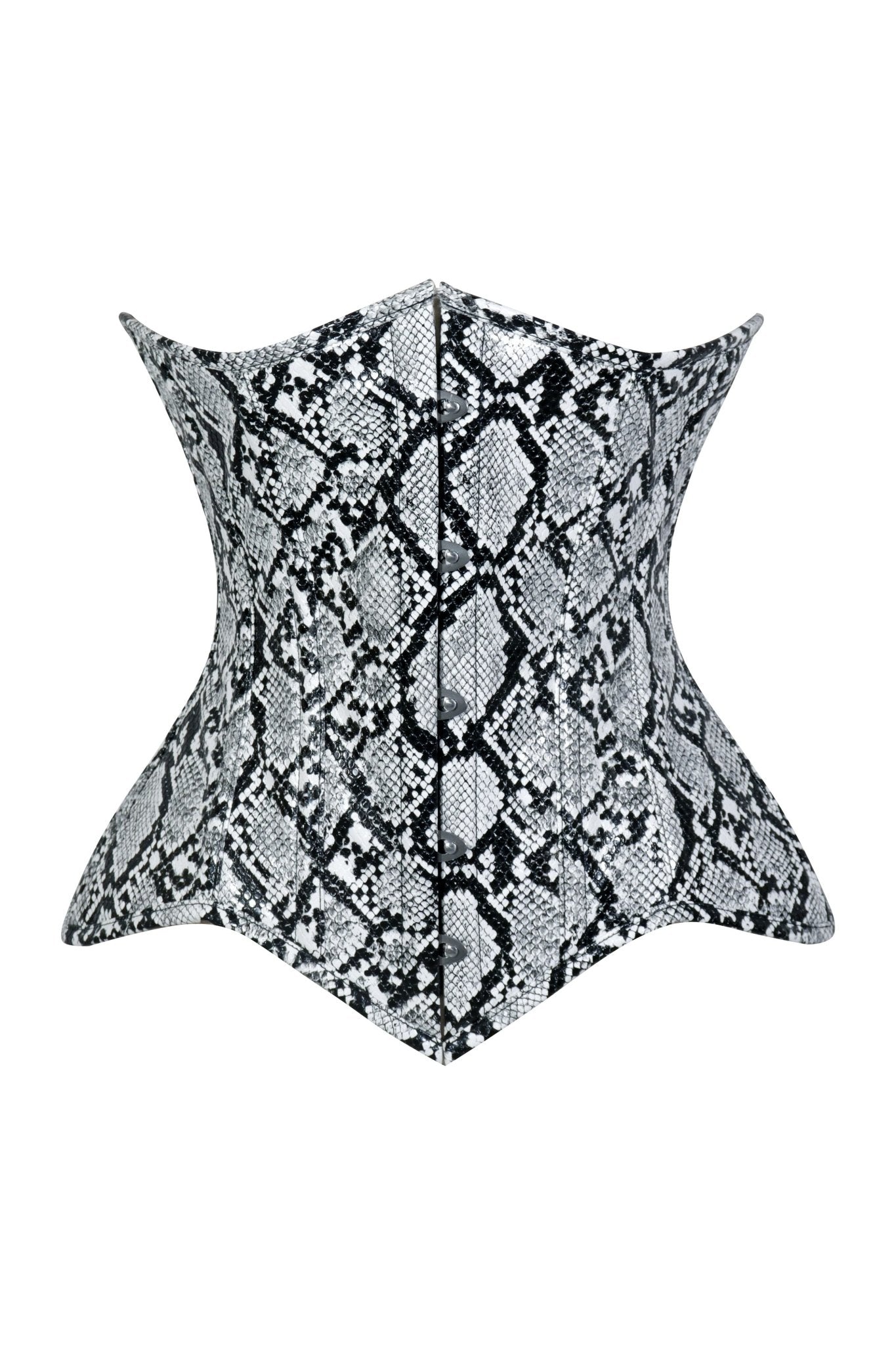 Lavish Snake Skin Print Underbust Corset Sweetheart Neckline Busk Closure - Daisy Corsets