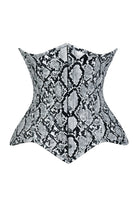 Lavish Snake Skin Print Underbust Corset Sweetheart Neckline Busk Closure - Daisy Corsets