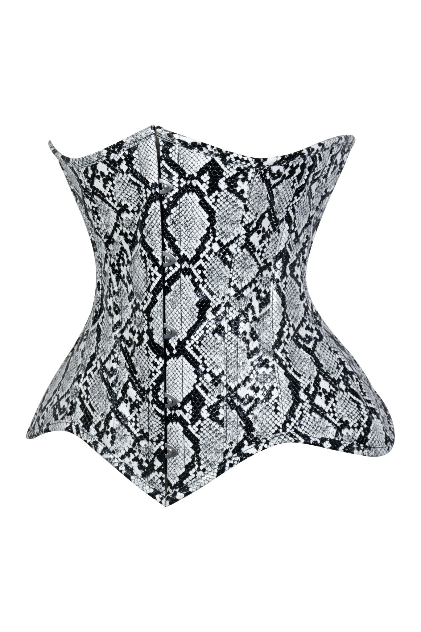Lavish Snake Skin Print Underbust Corset Sweetheart Neckline Busk Closure - Daisy Corsets