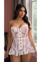 Lavish White Sheer Lace Corset Dress - Daisy Corsets