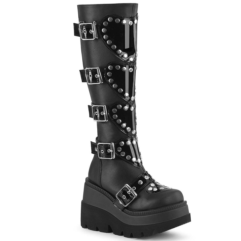 Demonia Shaker-210 Platform Knee High Boot - Sincity Playwear