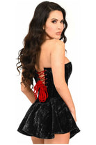 Top Drawer Black Velvet Steel Boned Corset Dress - Daisy Corsets