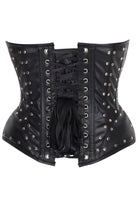 Top Drawer Faux Leather w/Rivets Steel Boned Underwire Bustier Corset Top - Daisy Corsets