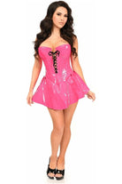 Top Drawer Hot Pink Patent Steel Boned Corseted Dress - Daisy Corsets