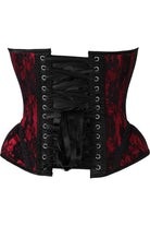 Top Drawer Red w/Black Lace Steel Boned Underwire Bustier Corset - Daisy Corsets