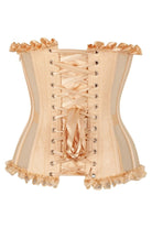 Top Drawer Steel Boned Nude Mesh Underwire Bustier Corset - Daisy Corsets