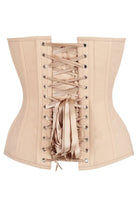 Top Drawer Tan Cotton Steel Boned Overbust Corset - Daisy Corsets