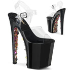 Pleaser Xtreme-808PYRS Ankle Strap Sandal W/Rhinestone Ornaments